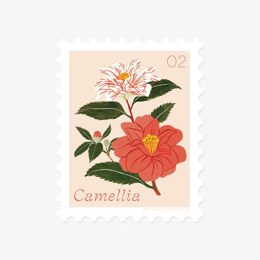 Botanica Paper Co | 02 February Flower | Stamp-Style Vinyl Sticker