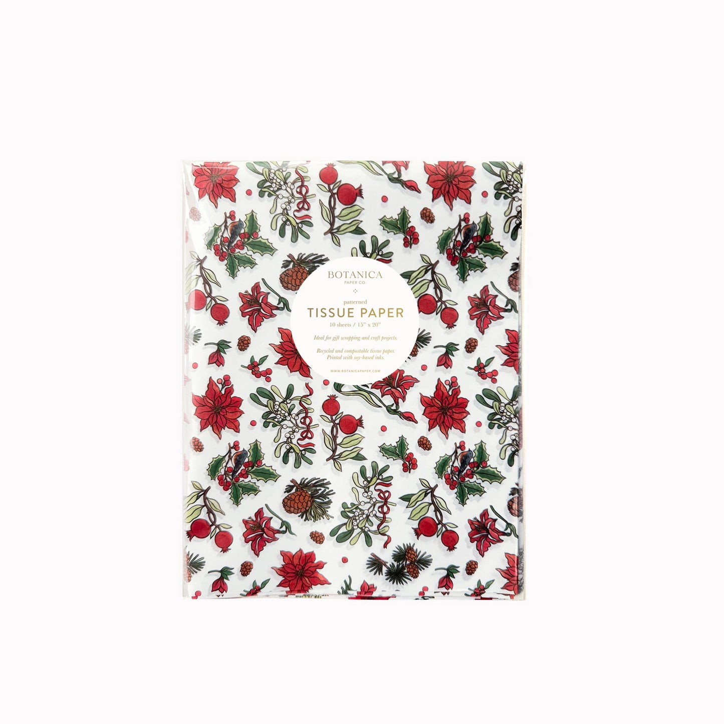 Botanica Paper Co | Christmas Florals | Tissue Paper (10 Sheets)