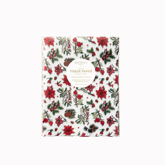 Botanica Paper Co | Christmas Florals | Tissue Paper (10 Sheets)