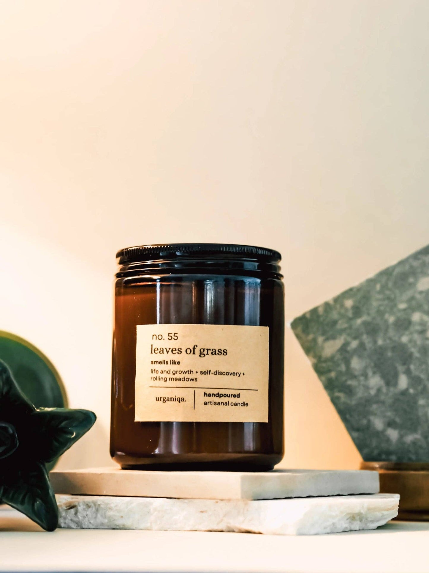 Urganiqa | Leaves of Grass Scented Soy Candle  | Nobela Collection