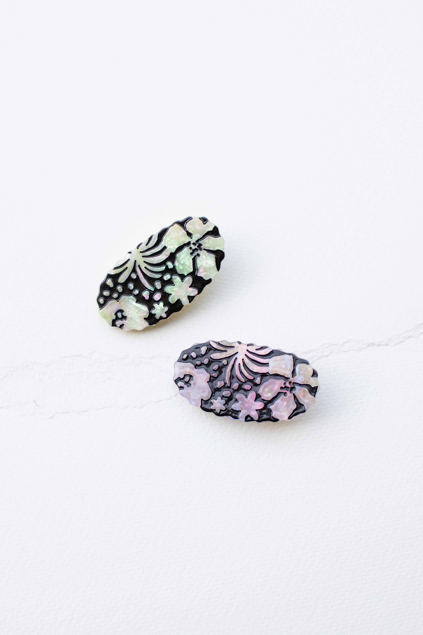 Tiepology | Eco Acetate Assorted Designs Hair Pins | Cream/Cherry