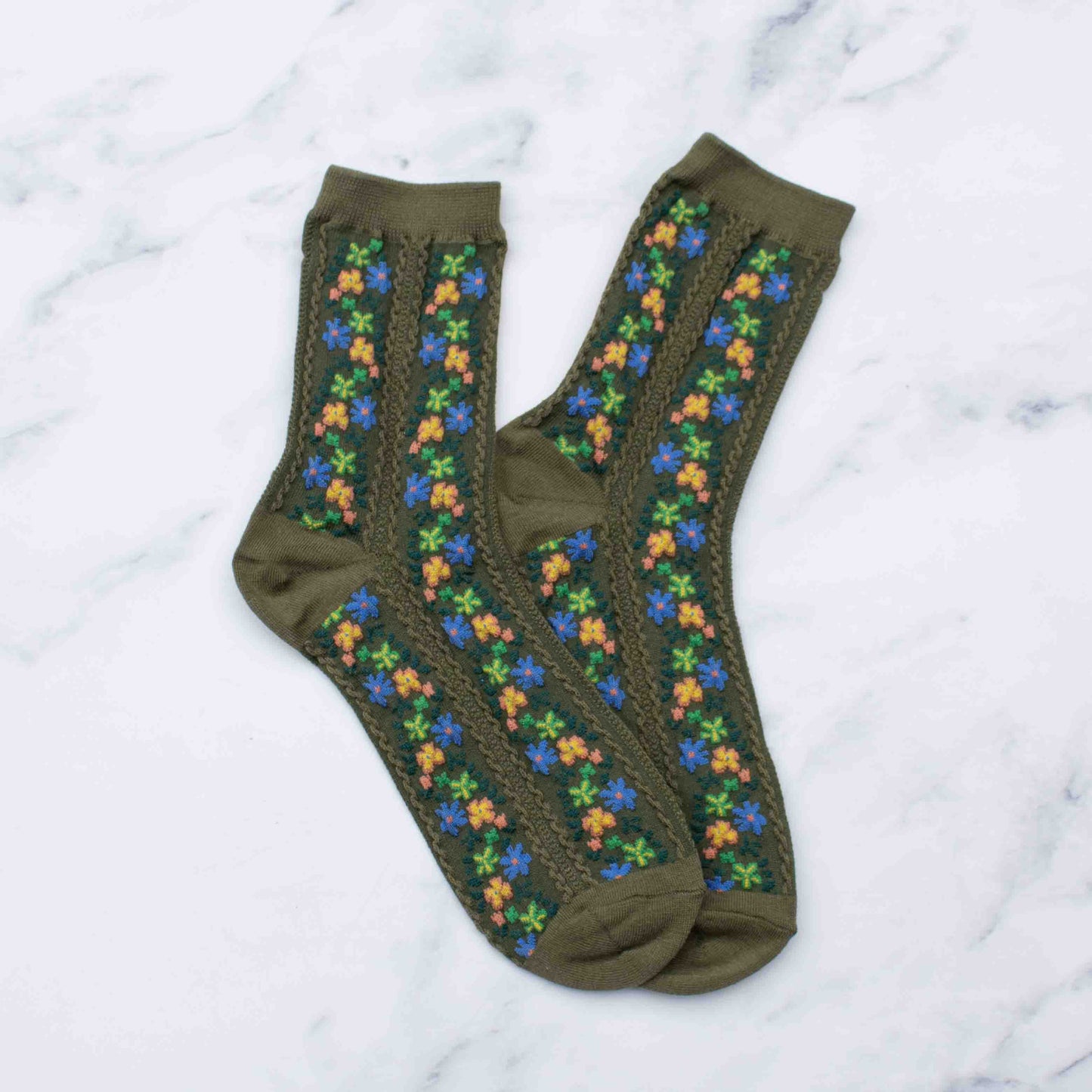 Tiepology | Women's Aahana Floral Rust | Socks