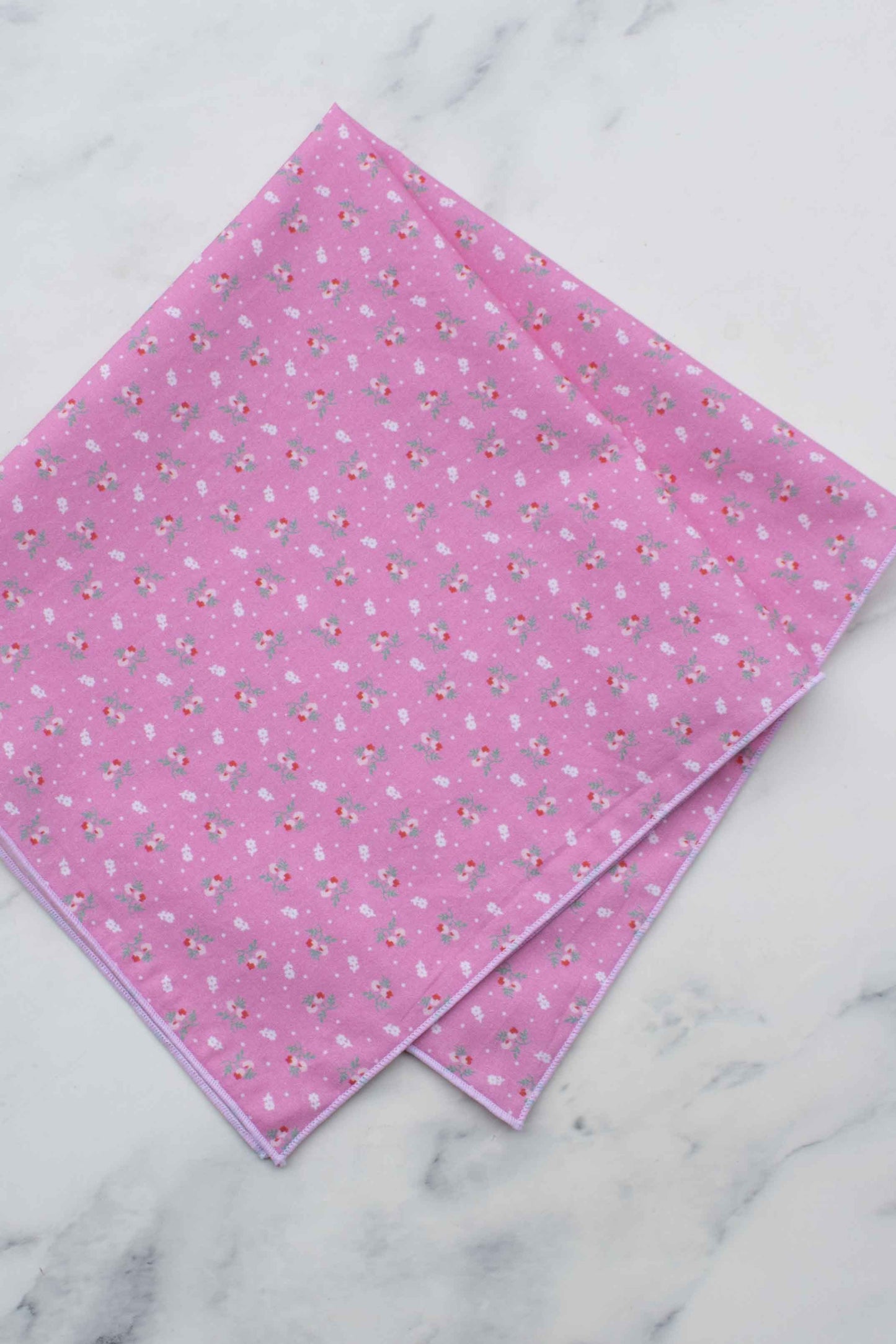 Tiepology | Mini Rosebud Ivory Cotton | Scarf
