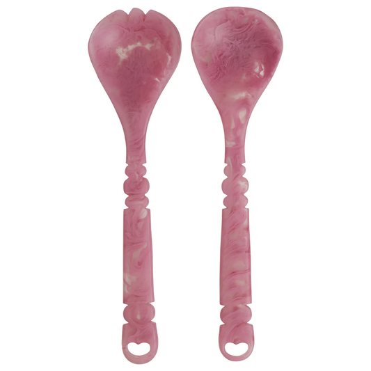 Sage x Clare | Wilkie Salad Servers | Fuchsia