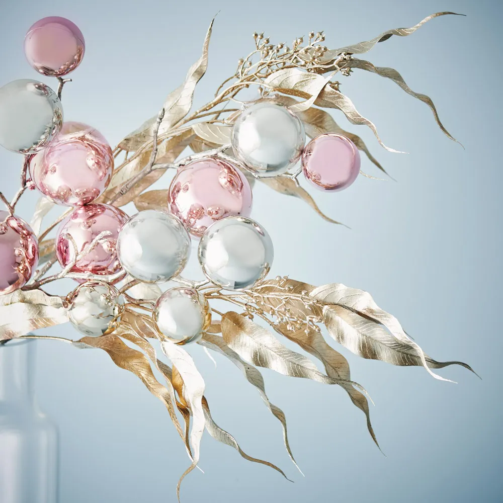 Floral Interiors | Eucalyptus Seed Metallic Spray | Champagne