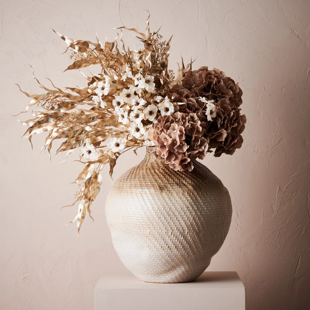 Floral Interiors | Eucalyptus Seed Metallic Spray | Champagne