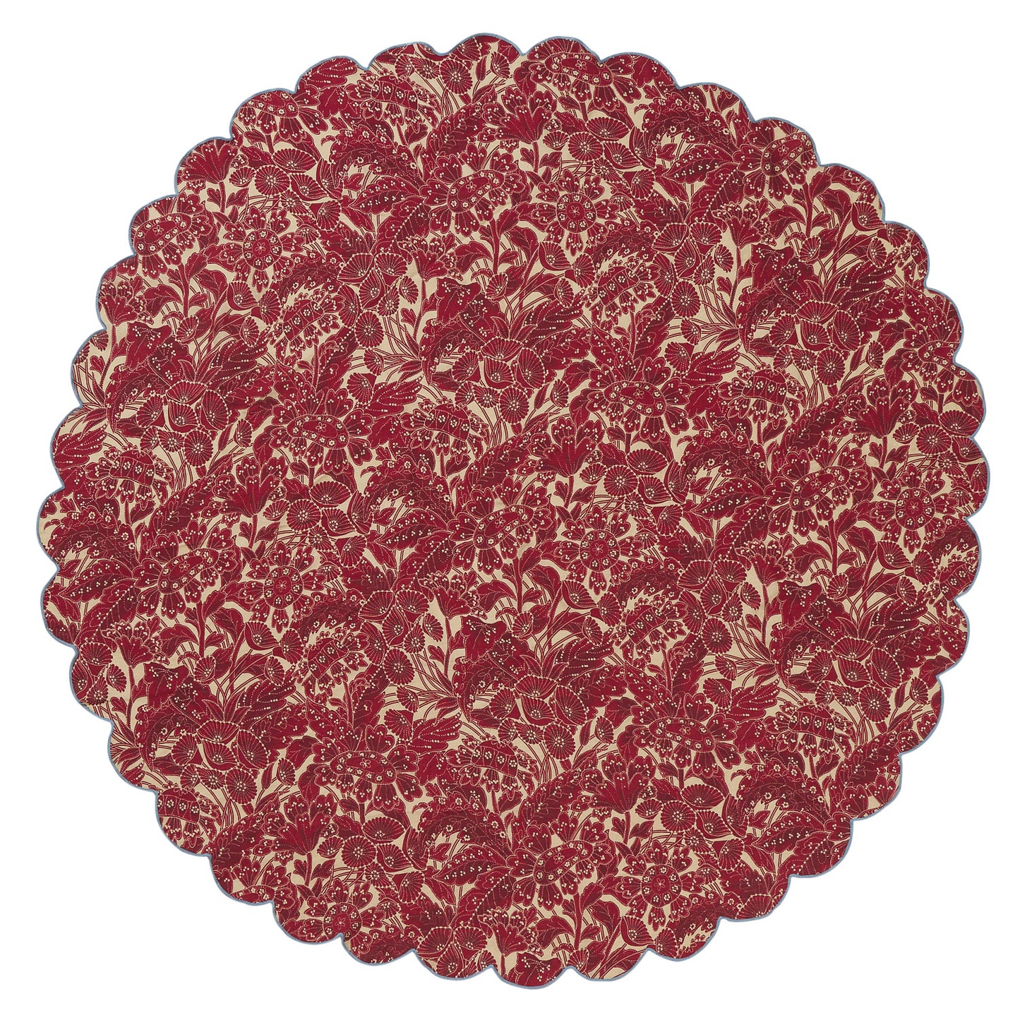 Sage x Clare | Lucia Round Table Cloth | Crimson