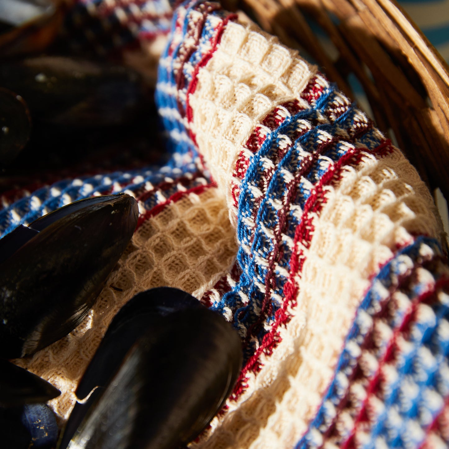 Sage x Clare | Selene Stripe Tea Towel | Azure