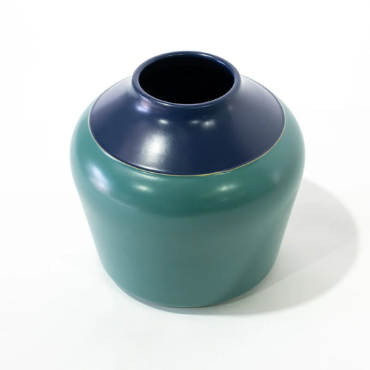 BisonHome | Duo Vase | Medium | Teal & Midnight